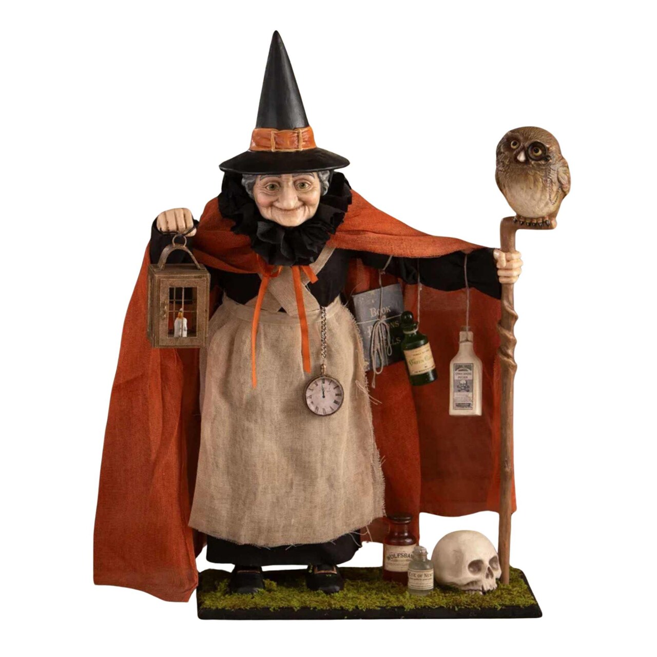 Bethany Lowe 20.0 Inch Potion Peddler Zelda Witch Halloween Figurine , Portable Halloween Decor Halloween Spells